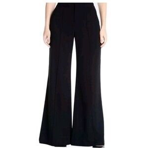 Yigal Azrouel Black  High Waist Wide Leg Pants in Black 4